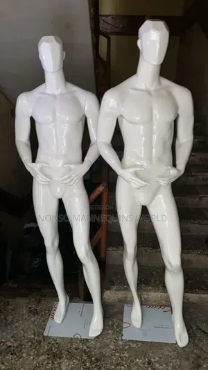 Fiber White Male Glossy Mannequins.