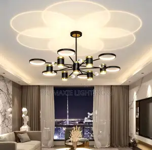 Modern Led Minimalist Living Room Sunset Chandeliers
