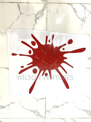 Red Color Splash Car Body Sticker