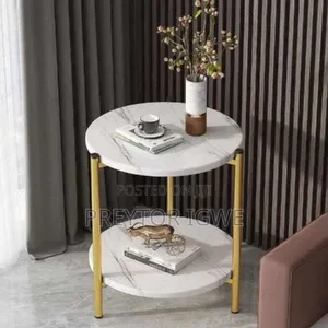 Double Layer Marble Side Stool