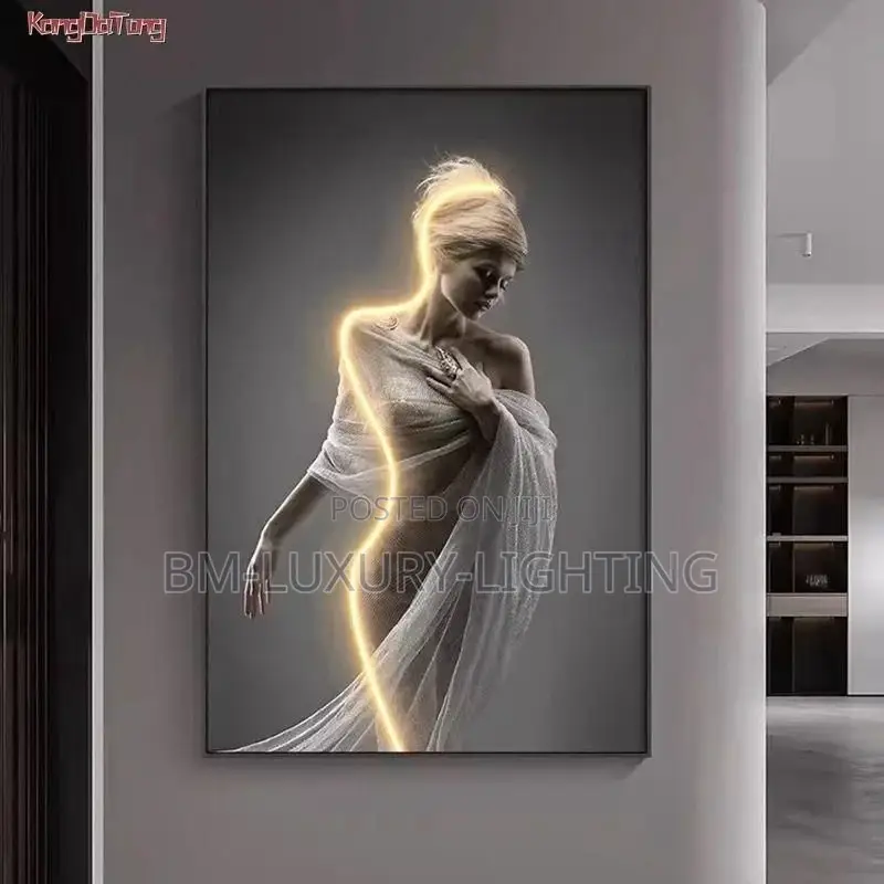 Modern Nordic Wall Art Frame Led Light