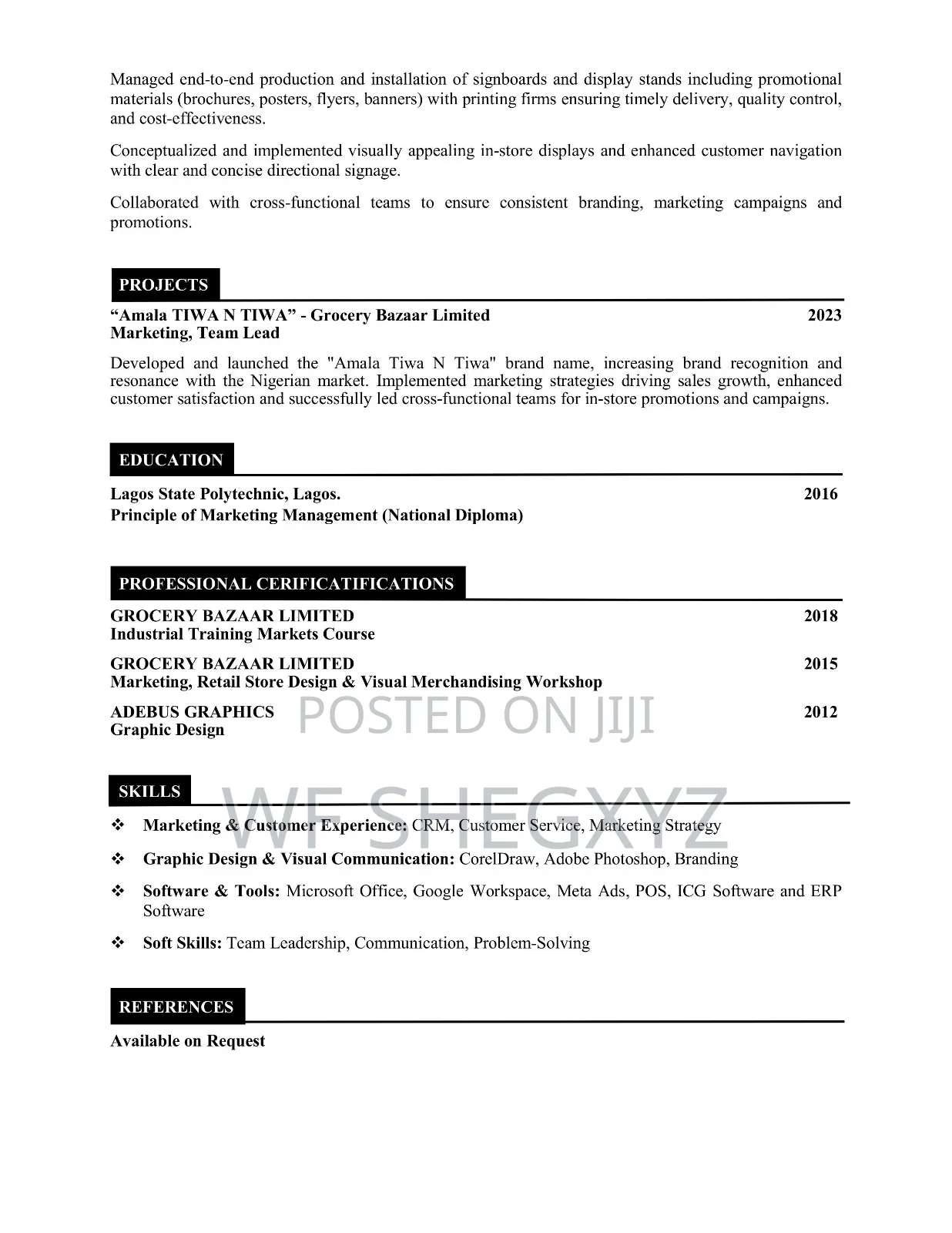 Customer Service Representative/ Brand Manager