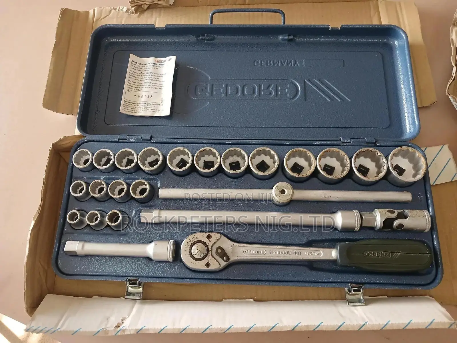 Gedore D 19 WMU-10 1⁄2" 24pc 10-32mm Socket Wrench Set