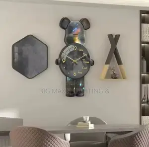 LED Bear Wall Clock Unique Luxurious Wall Light Clock
