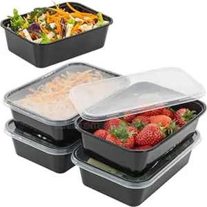 Photo - Black Food Plastic Takeaway Plate
