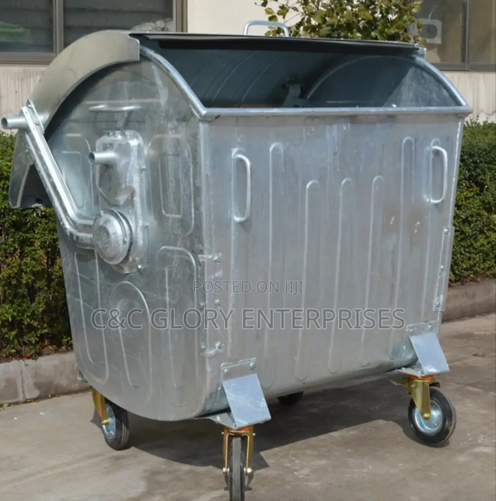 Galvanized Metal Waste Bin Dome Lid - (Anti -Rust)1100lits