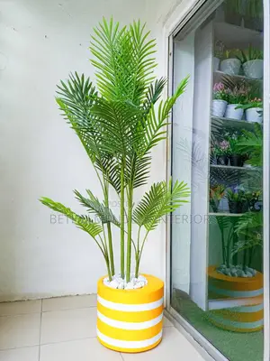 Photo - Artifical Plant and Fiberglass Flower/Pot Planter