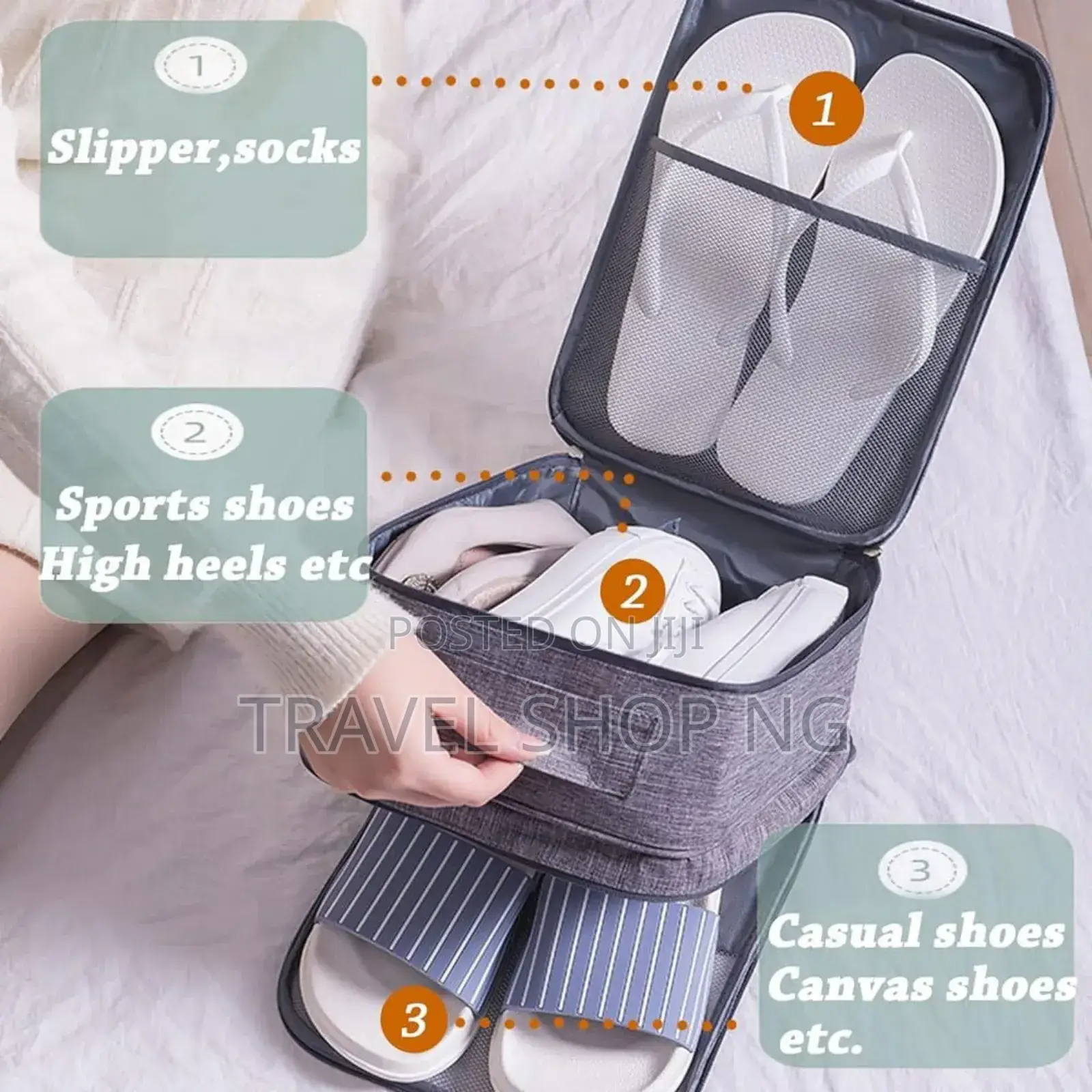 Sneaker Travel Bag: 3-Layer Shoe