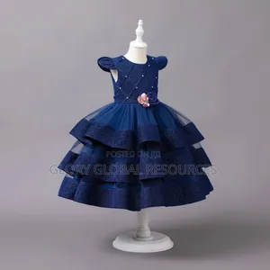 Demelza Embellished 3-Layered Kids Girls Party Luxury Dress