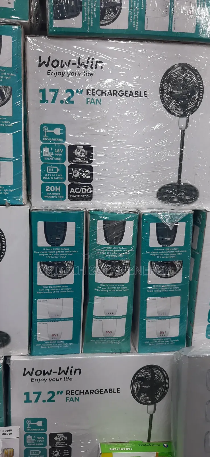 Rechargeable Solar Fan