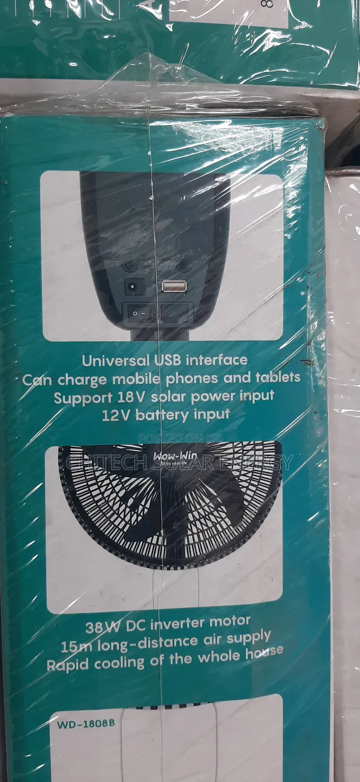 Rechargeable Solar Fan