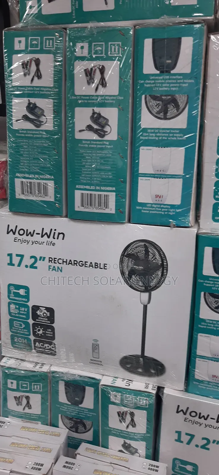 Rechargeable Solar Fan