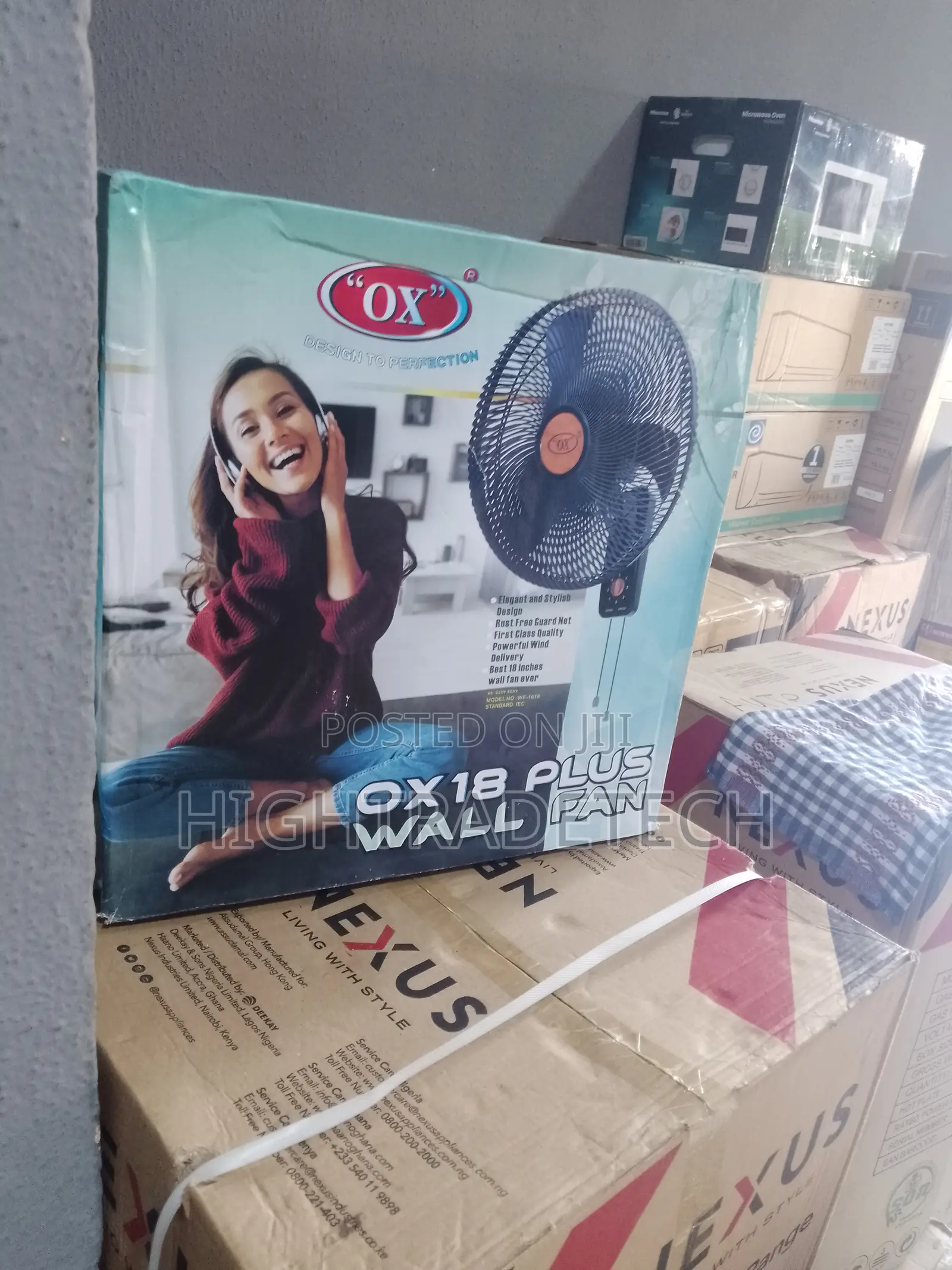 New Stylish OX Wall Fan (18 Inches) in AmuwoOdofin Home Appliances