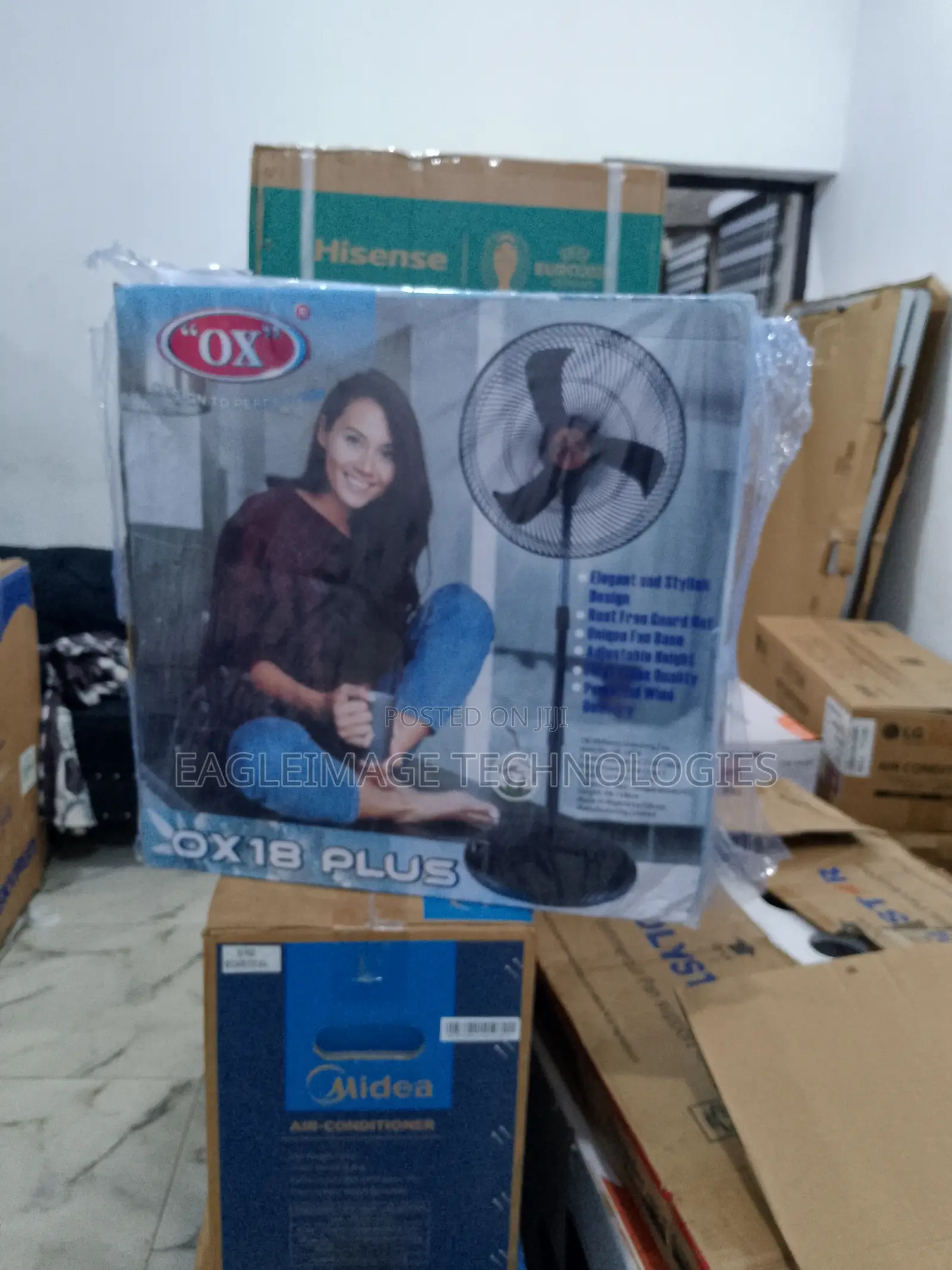 Strong Wind Delivery OX 18 PLUS Standing Fan