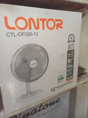 12" Lontor CTL-Cf026-12 Rechargeable Tanle Fan Clearance Sales