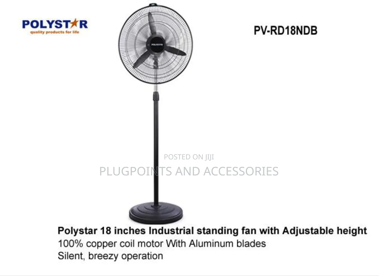 Polystar Industrial Fans 18" 20" 26"