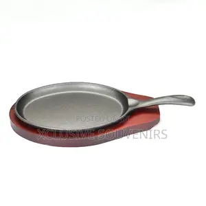 High Quality Oval Shape Shallow Flat Cast Iron Non-Stick Pan