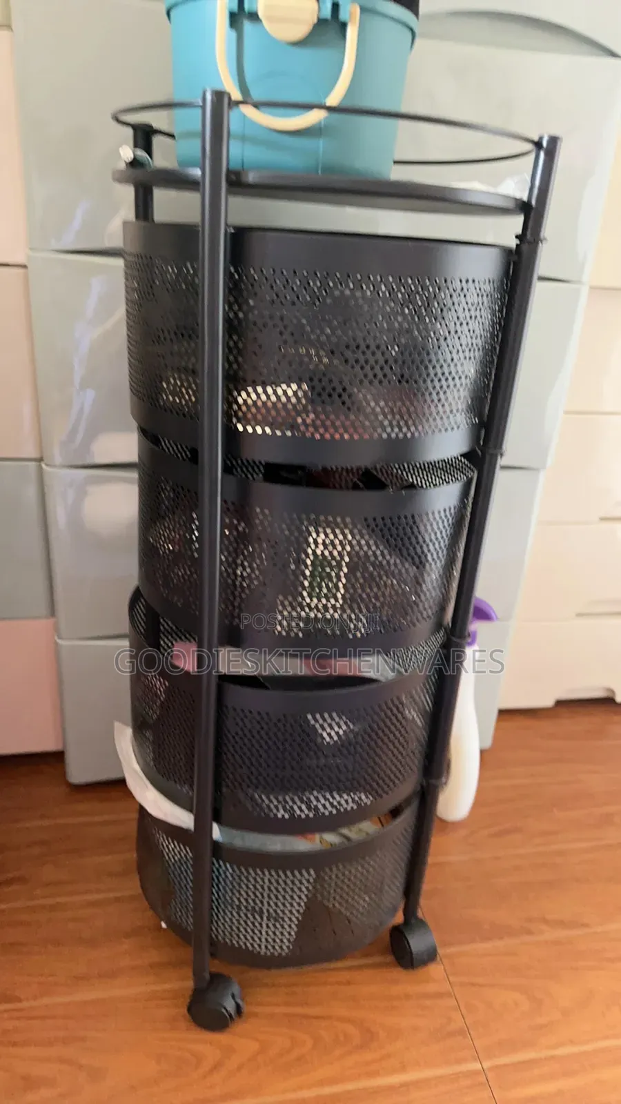 5 Layer Fruit Basket/ Storage Rack With Wheel / Trolley