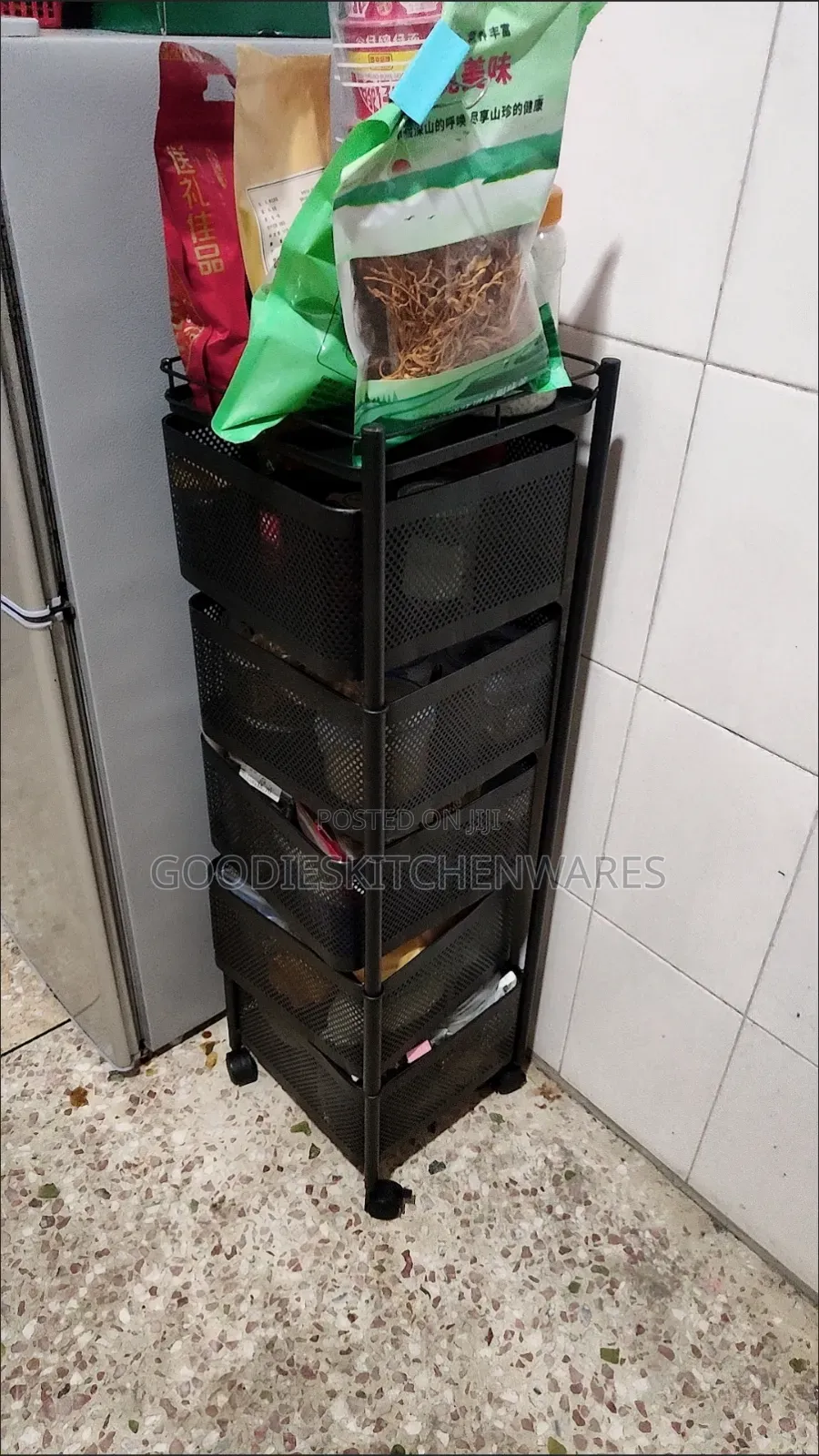 5 Layer Storage Fruit Rack / Storage Rack With Wheel