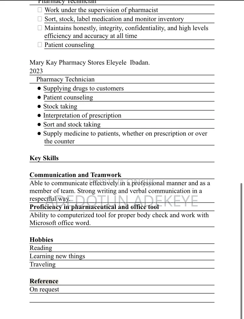 Pharmacy Sales Agent