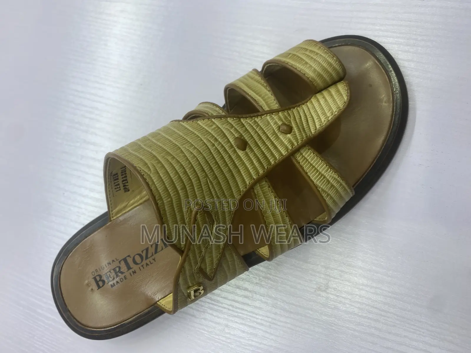 Italian Bertozi Leather Slipers