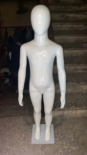 Age 5 to 8 Years Unisex Glossy White Kids Mannequin