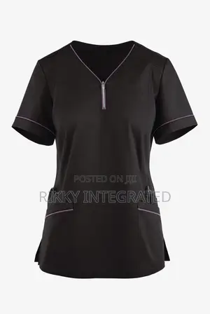 Embroidered Nurse Scrub Suits With Skirt Medical Gowns