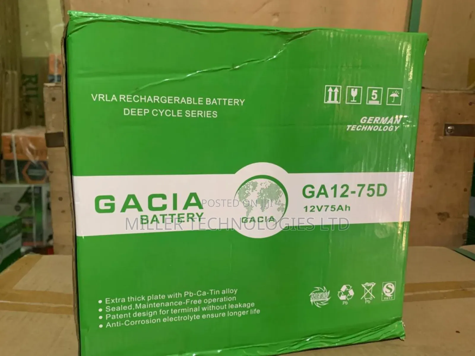 75ah 12V Gacia Dry Cell Battery AVAILABLE NOW