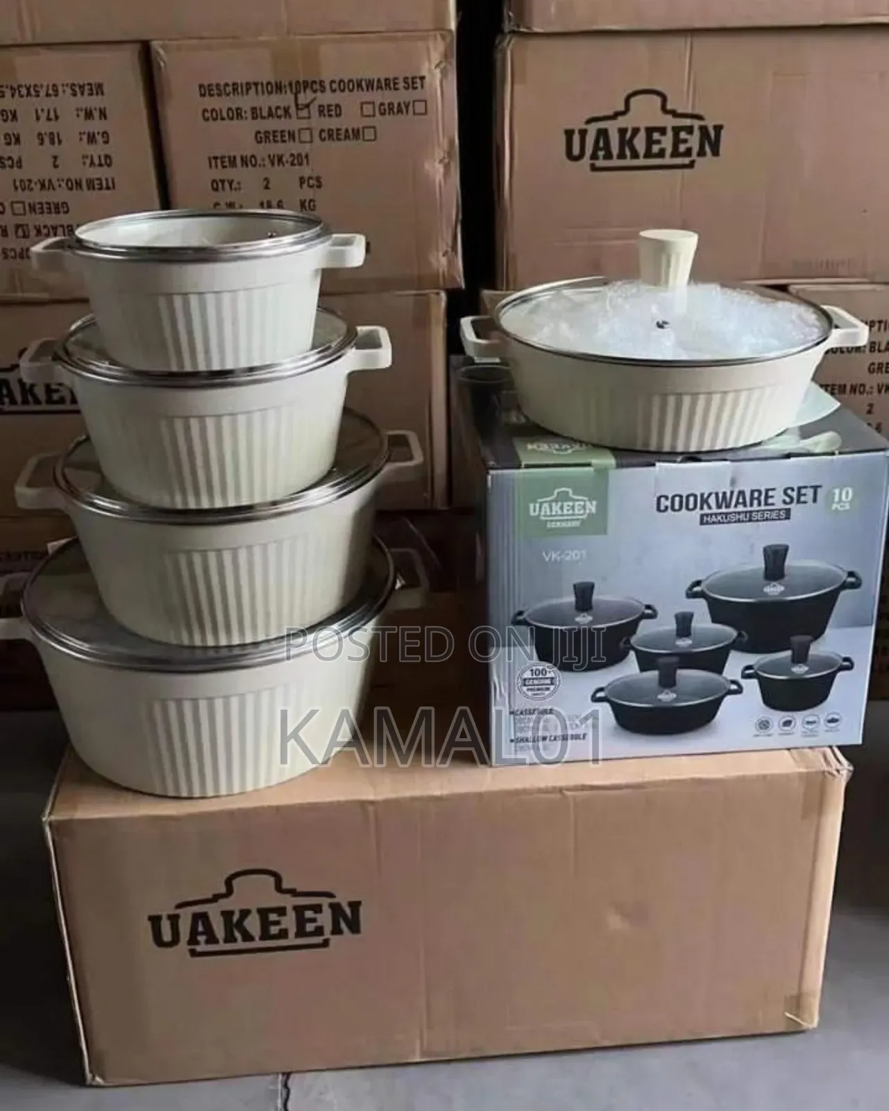 Uakeen Granite Nonstick Cooking Set- 5pcs Pot