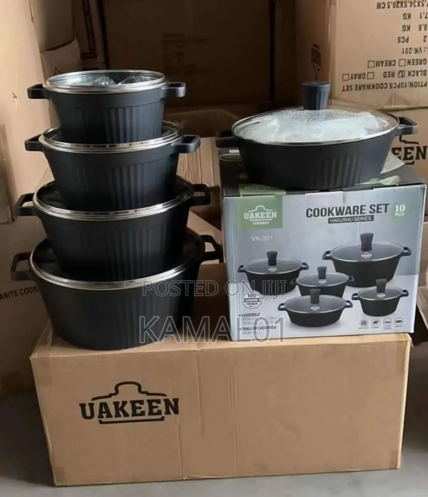 Uakeen Granite Nonstick Cooking Set- 5pcs Pot