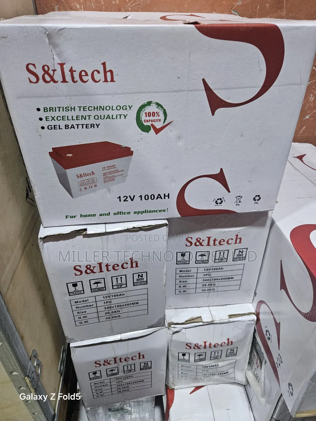 S I Tech Gell Battery 100ah 12v
