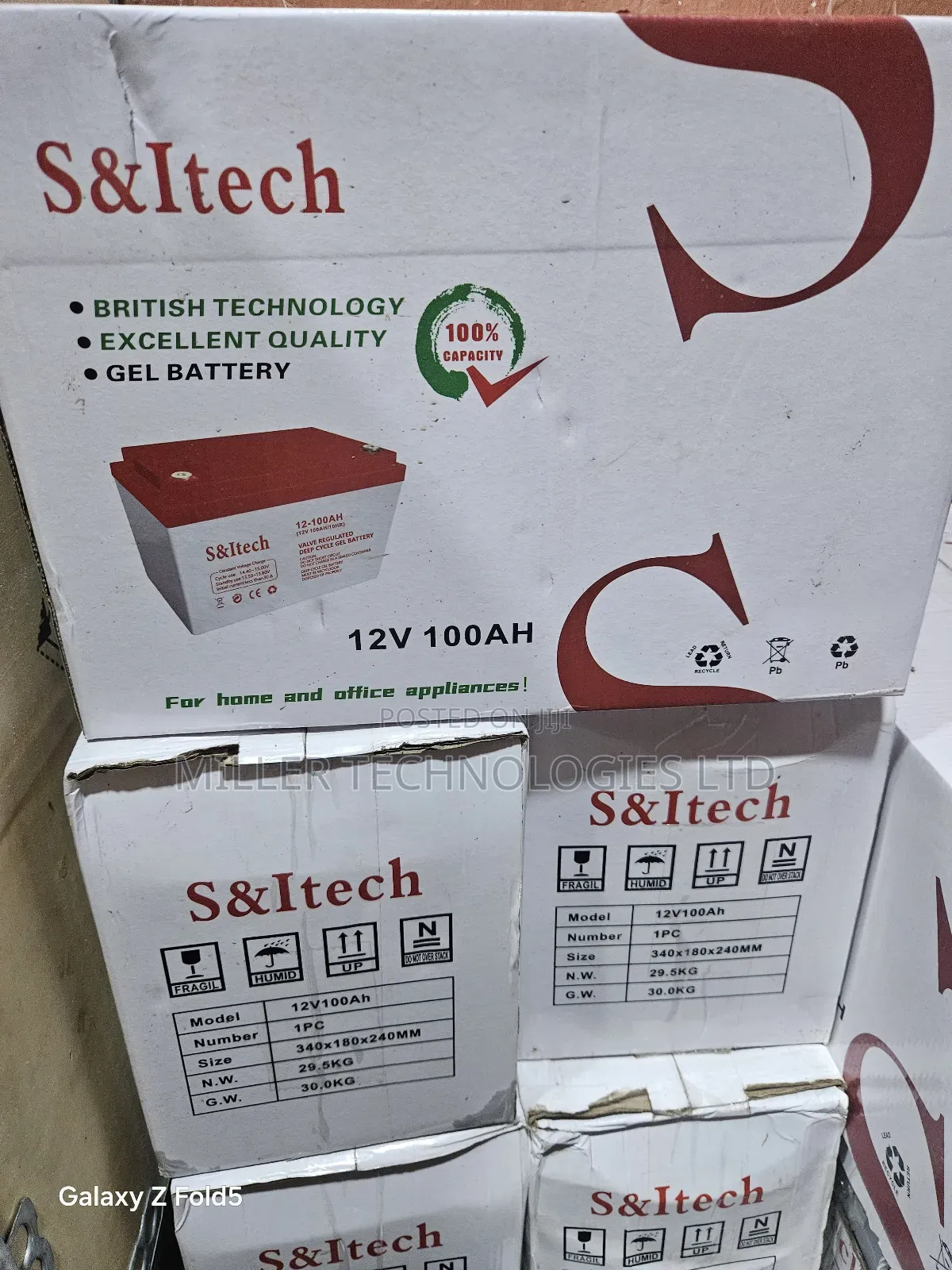 S I Tech Gell Battery 100ah 12v