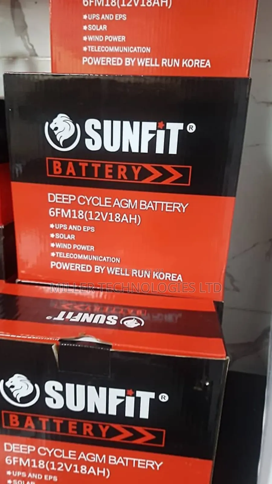 Sunfit Dry Cell Battery 18ah 12v
