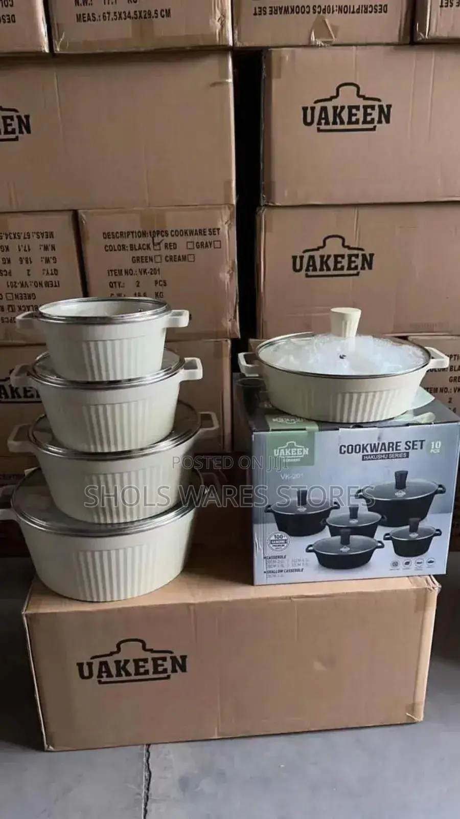 10pcs Set Uakeen Induction Bottom Pot