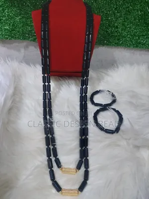 Black Beaded Necklace