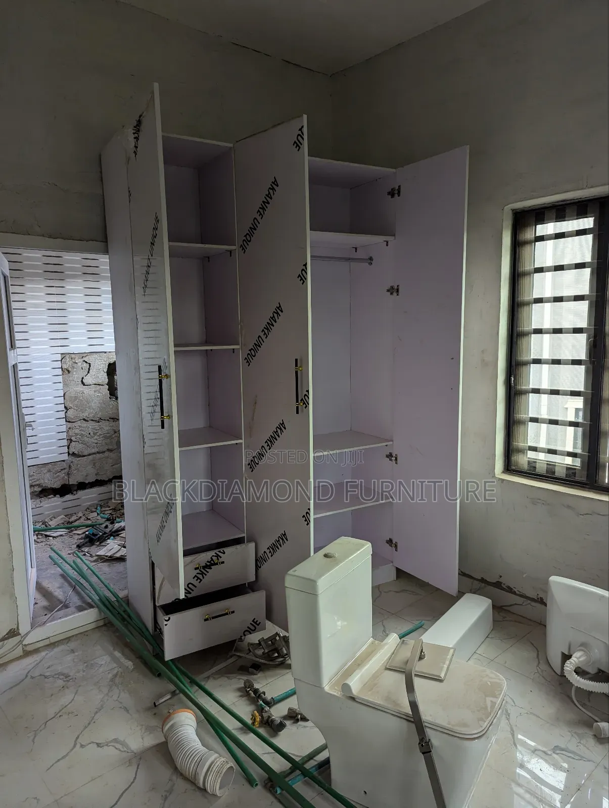 Standard Size Wardrobe High Gloss