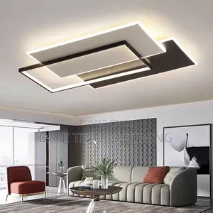 Modern Round Square LED Chandelier Simple Dimming Ceiling
