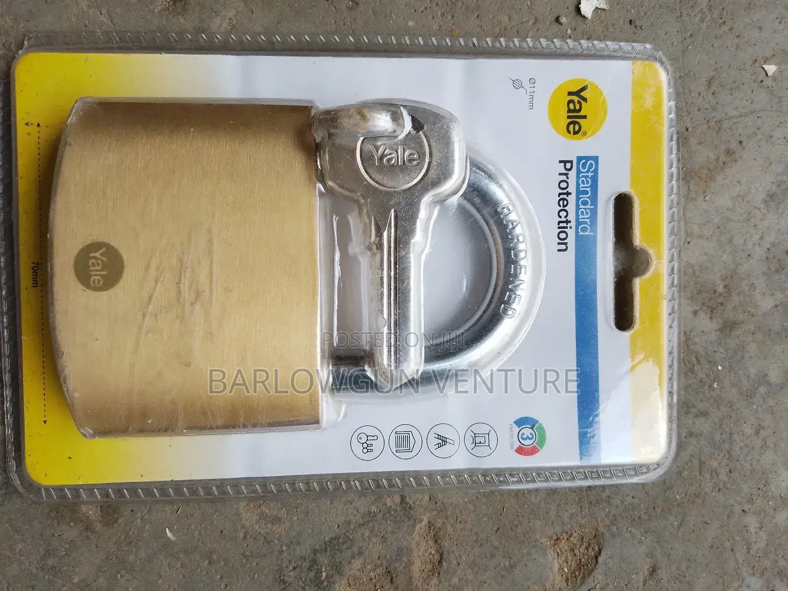 Yale Security Padlock Brass 70