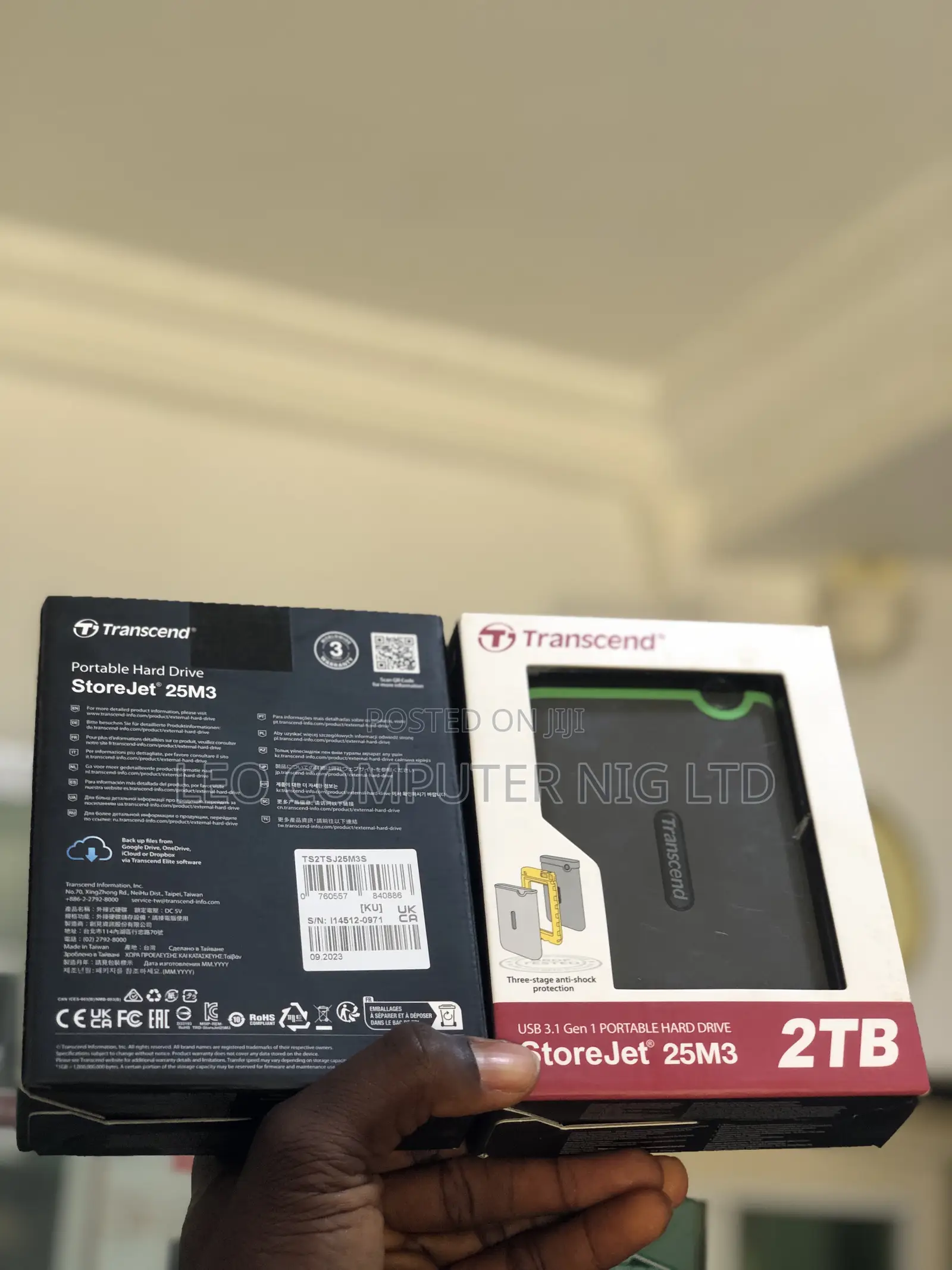 Transcend Storejet 25m3 External Hard Drive 2tb