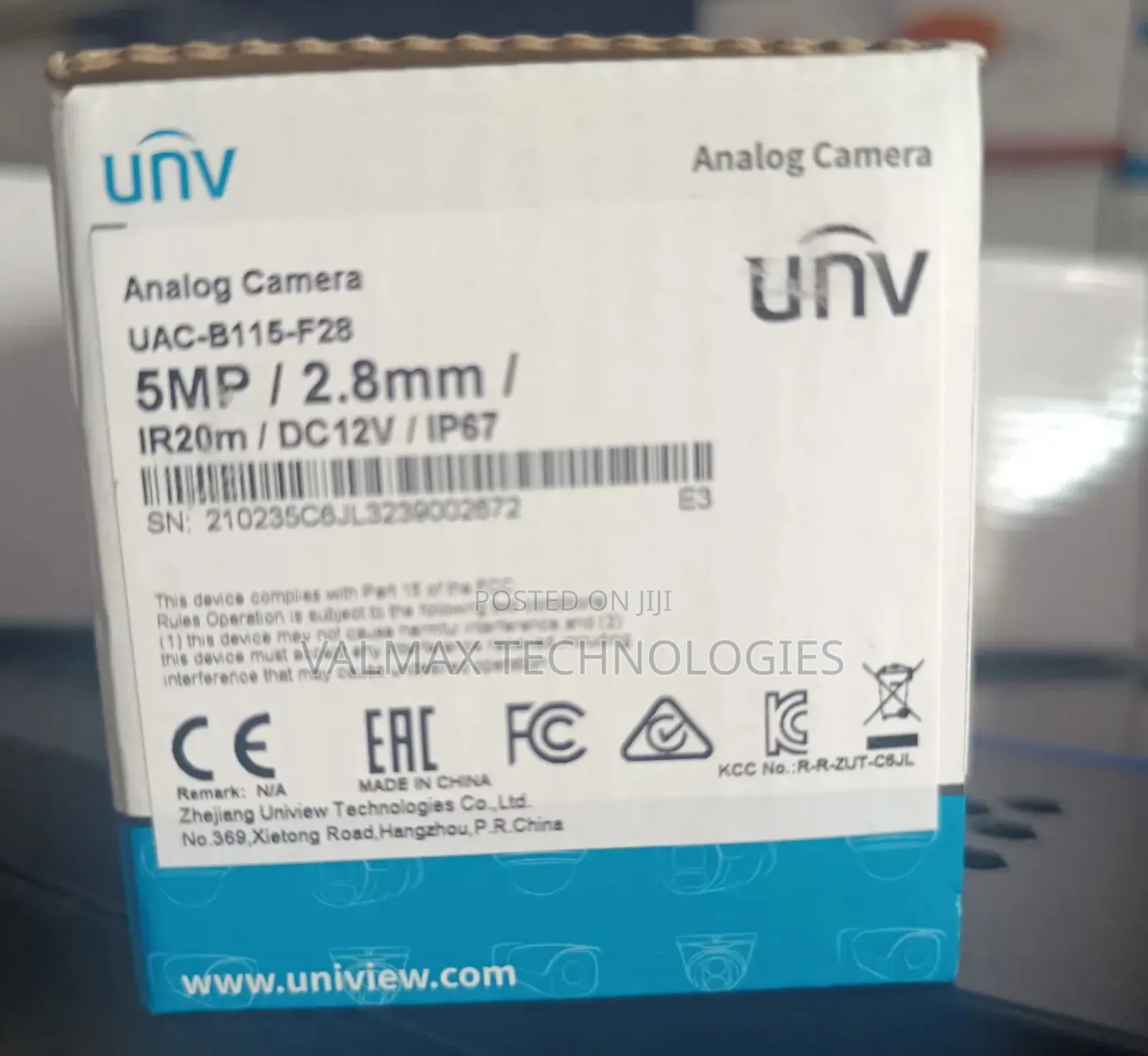 Uniview Hd Analogue 5mp Camera Uac-B115- F28