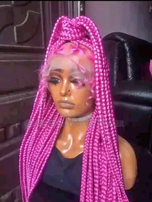 30 Inches Pink Braided Wig