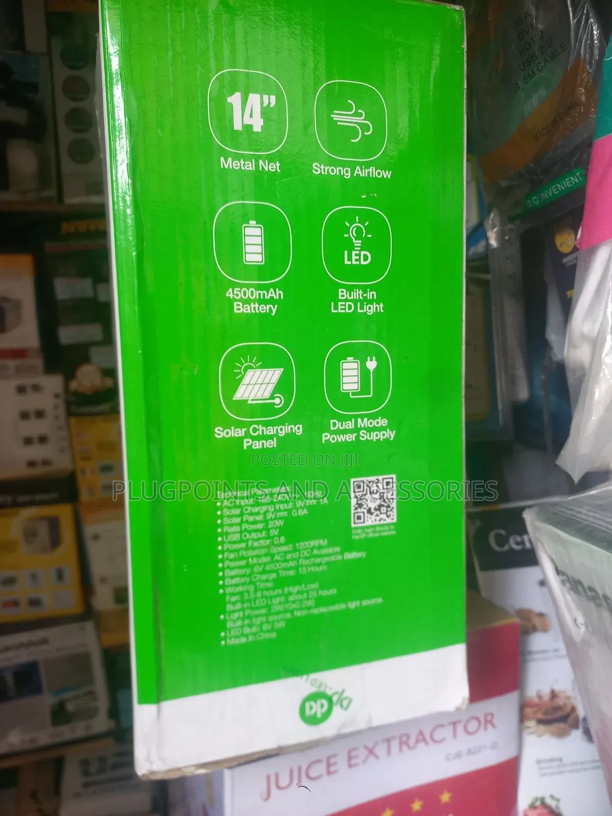 14" DP Table Fan 4500mah Battery-Dpf108at