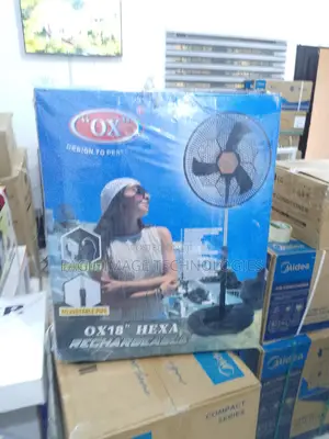 Photo - Low Vibration OX 18'' Rf-1618 Hexa Rechargeable Standing Fan