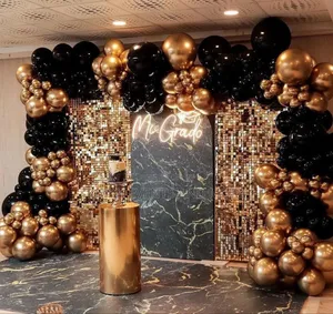Luxury Gold Shimmer Wall Birthday Decor