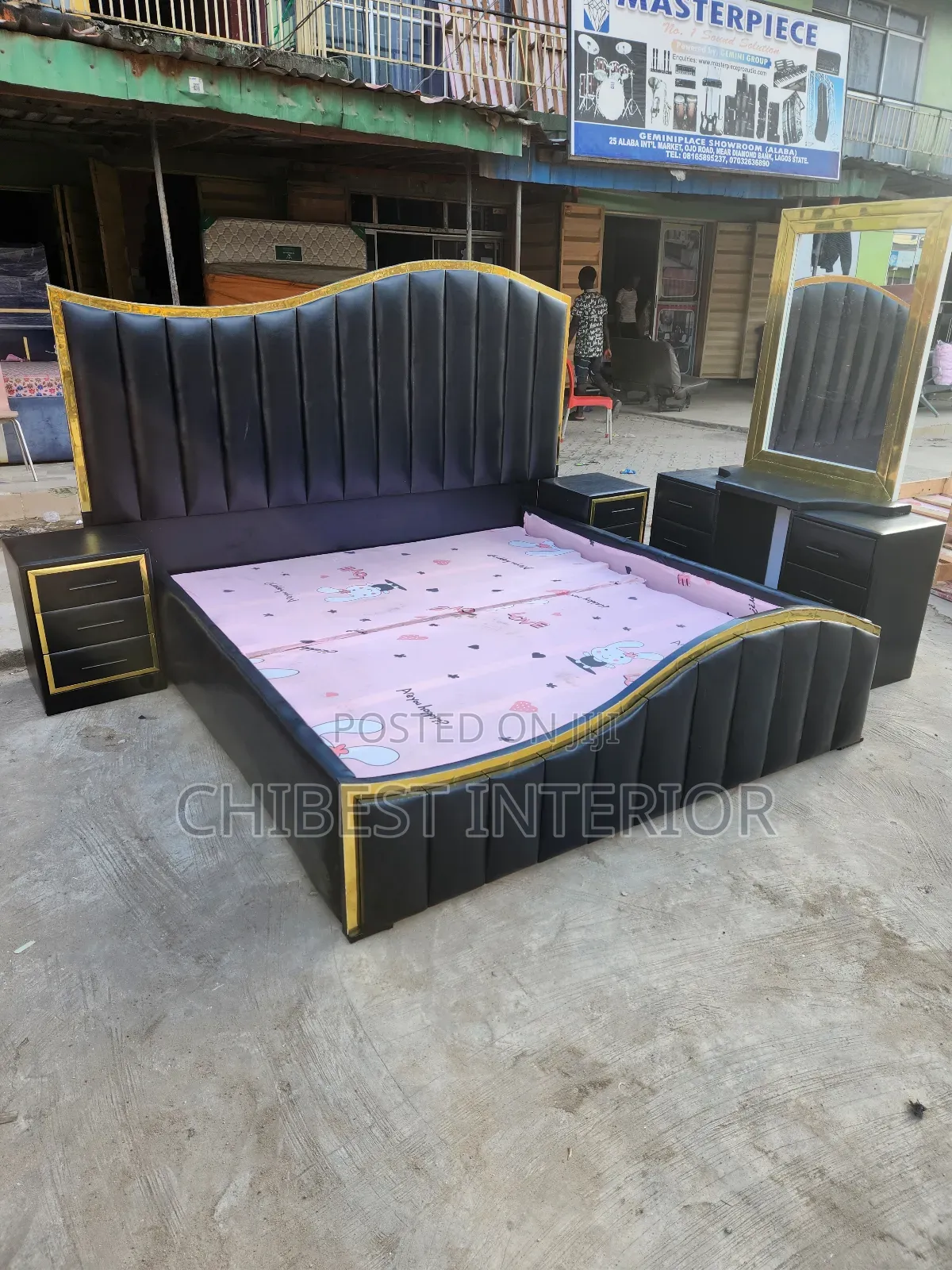 5ft Padded 6by6 Leather Bed Frame
