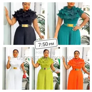 High Classic Trending Jumpsuit With Belt
