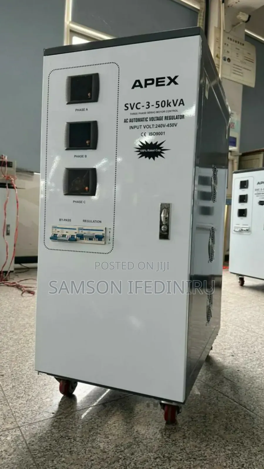 Apex 50kva Servo 3phase Automatic Voltage Stabilizer