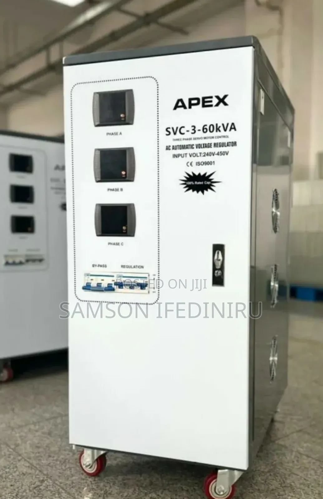 Apex 60kva Servo 3phase Automatic Voltage Stabilizer