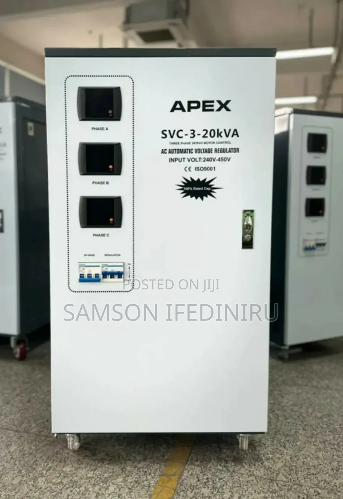 Apex 20kva Servo 3phase Automatic Voltage Stabilizer