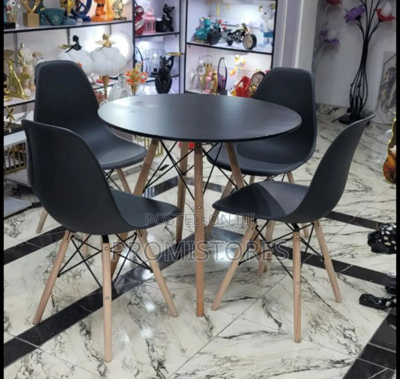 Luxury Acrylic Dining Set White/Black